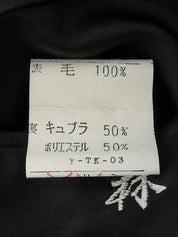 ロゴボタンダブルブレストジャケット　ブラック