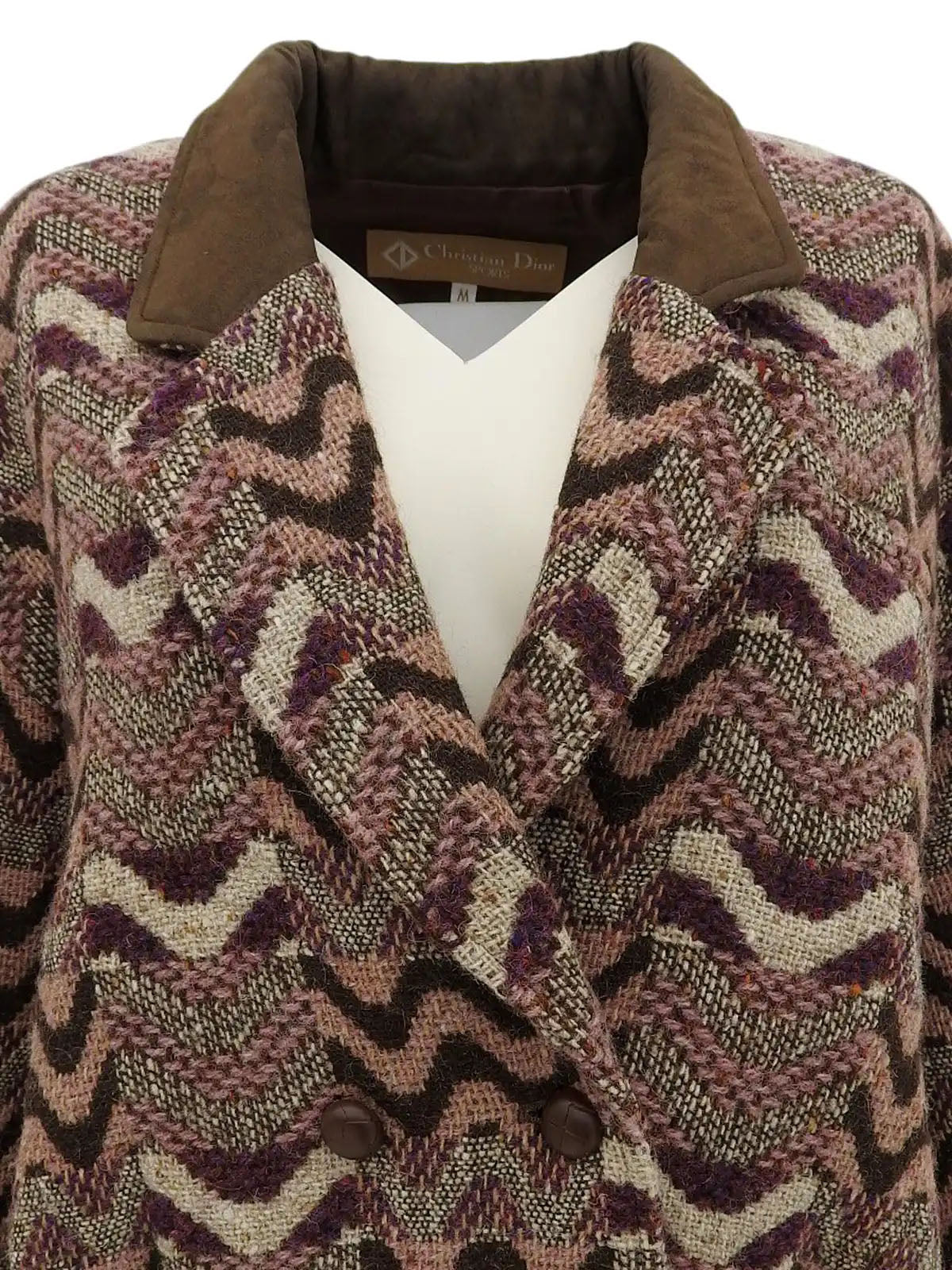 Design pattern jacket in pink/brown