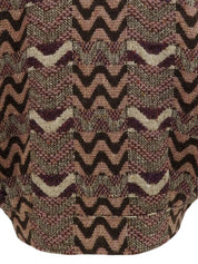 Design pattern jacket in pink/brown