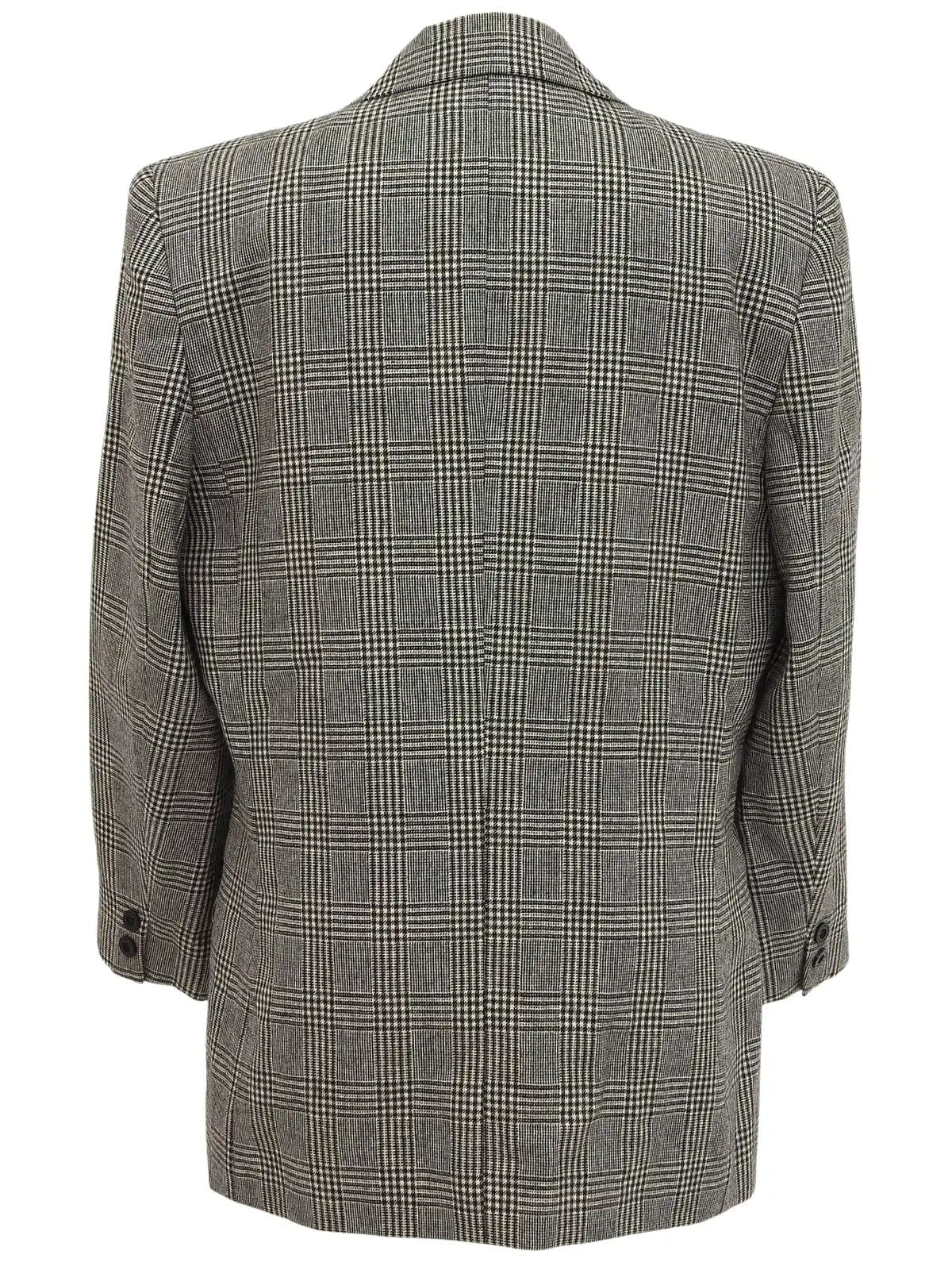 Glen Check Logo Button Jacket in Gray
