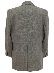 Glen Check Logo Button Jacket in Gray