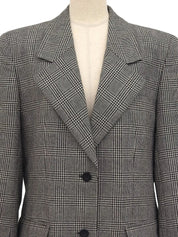 Glen Check Logo Button Jacket in Gray