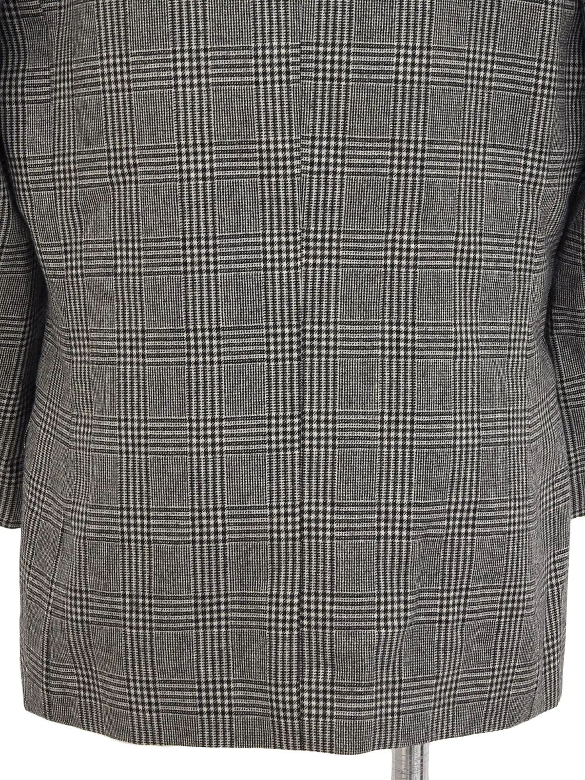 Glen Check Logo Button Jacket in Gray