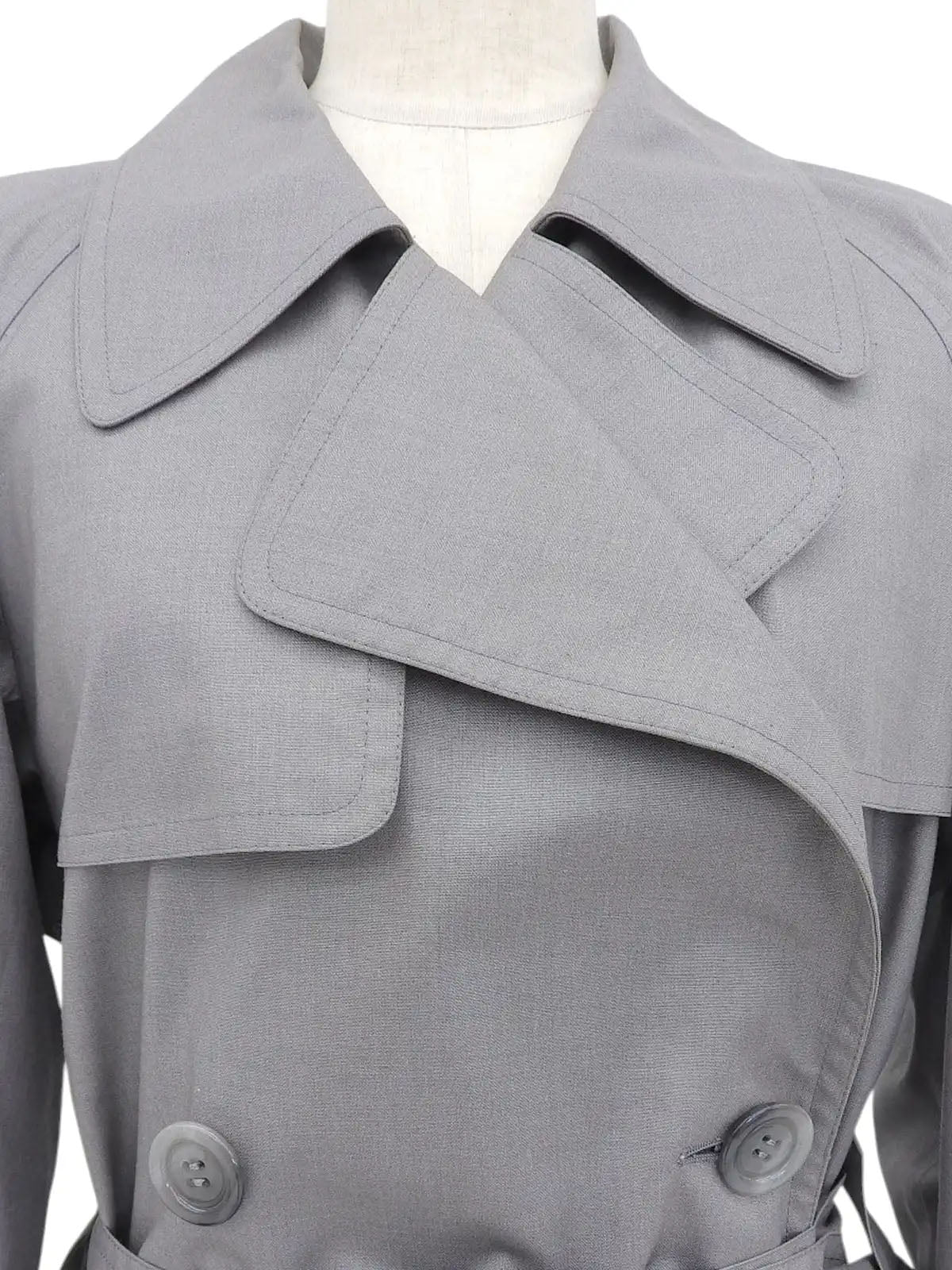 Design Button Coat Gray