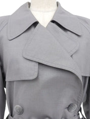 Design Button Coat Gray