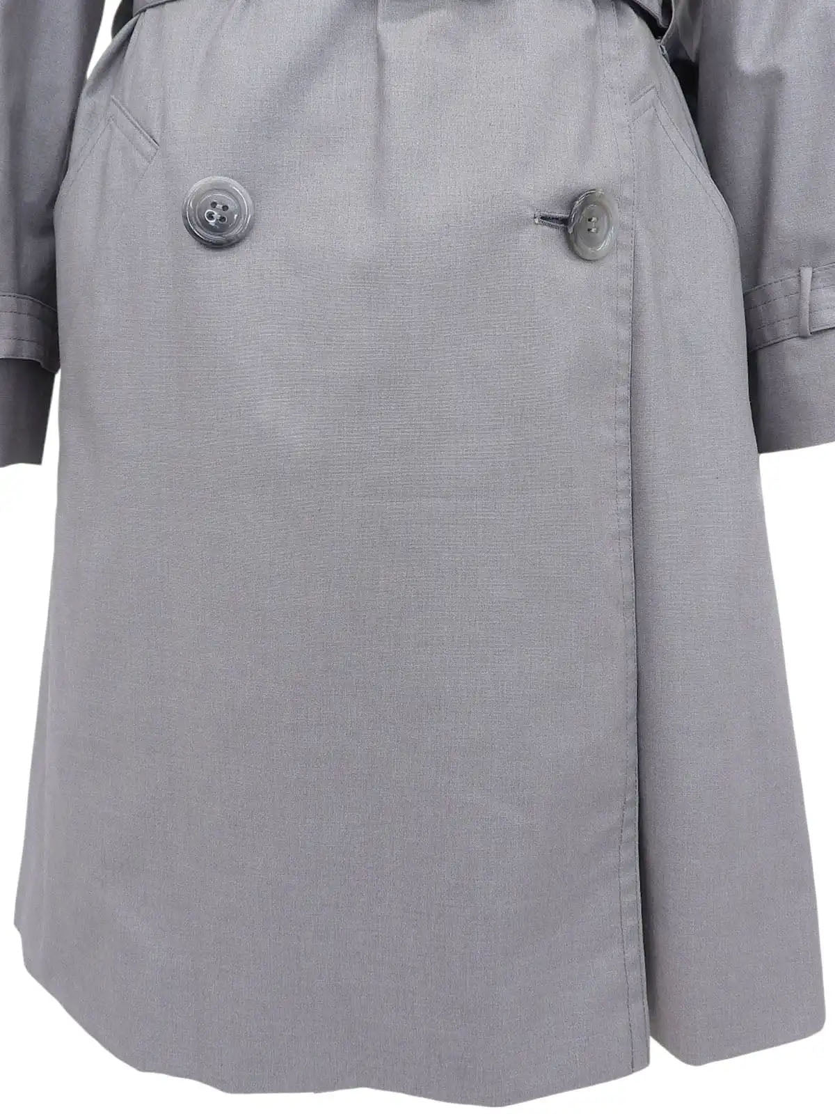 デザインボタンコート グレー