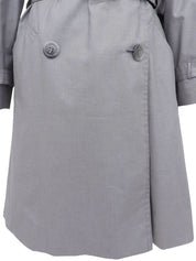 デザインボタンコート グレー