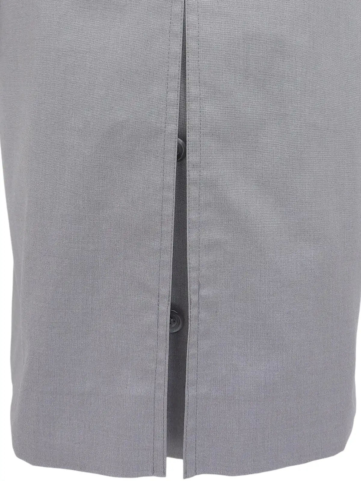 デザインボタンコート グレー