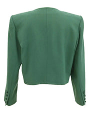 Green wool short jacket