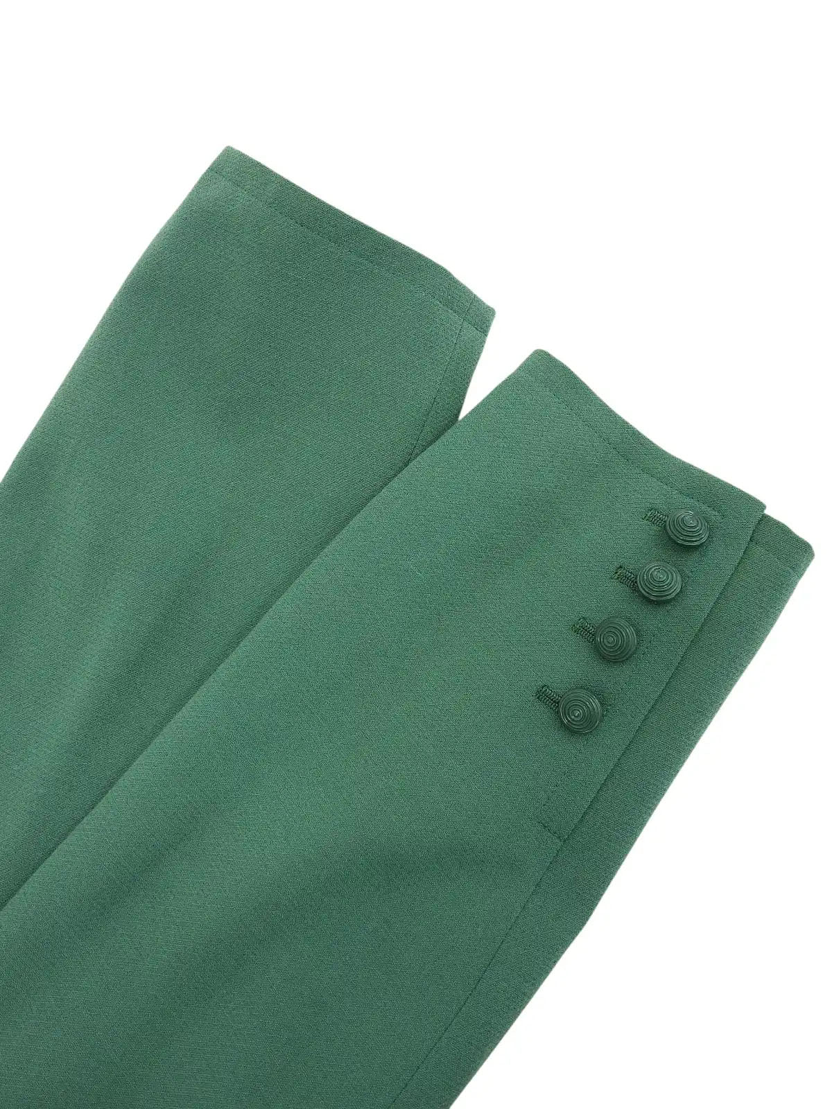 Green wool short jacket