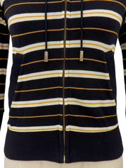 Border Pattern Hoodie Black/Multi