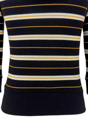 ボーダーパターンパーカー ブラック/マルチ