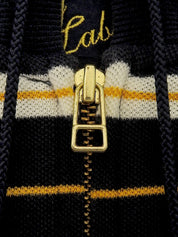 ボーダーパターンパーカー ブラック/マルチ