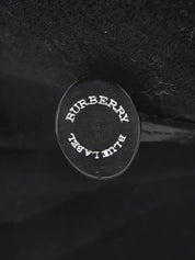 Wool Logo Embroidered Toggle Button Mini Skirt in Black