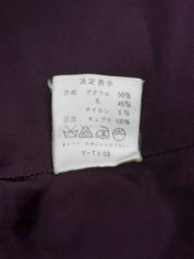 ウールエンブレムロゴ刺繍ジャケット パープル