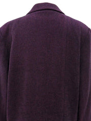 ウールエンブレムロゴ刺繍ジャケット パープル