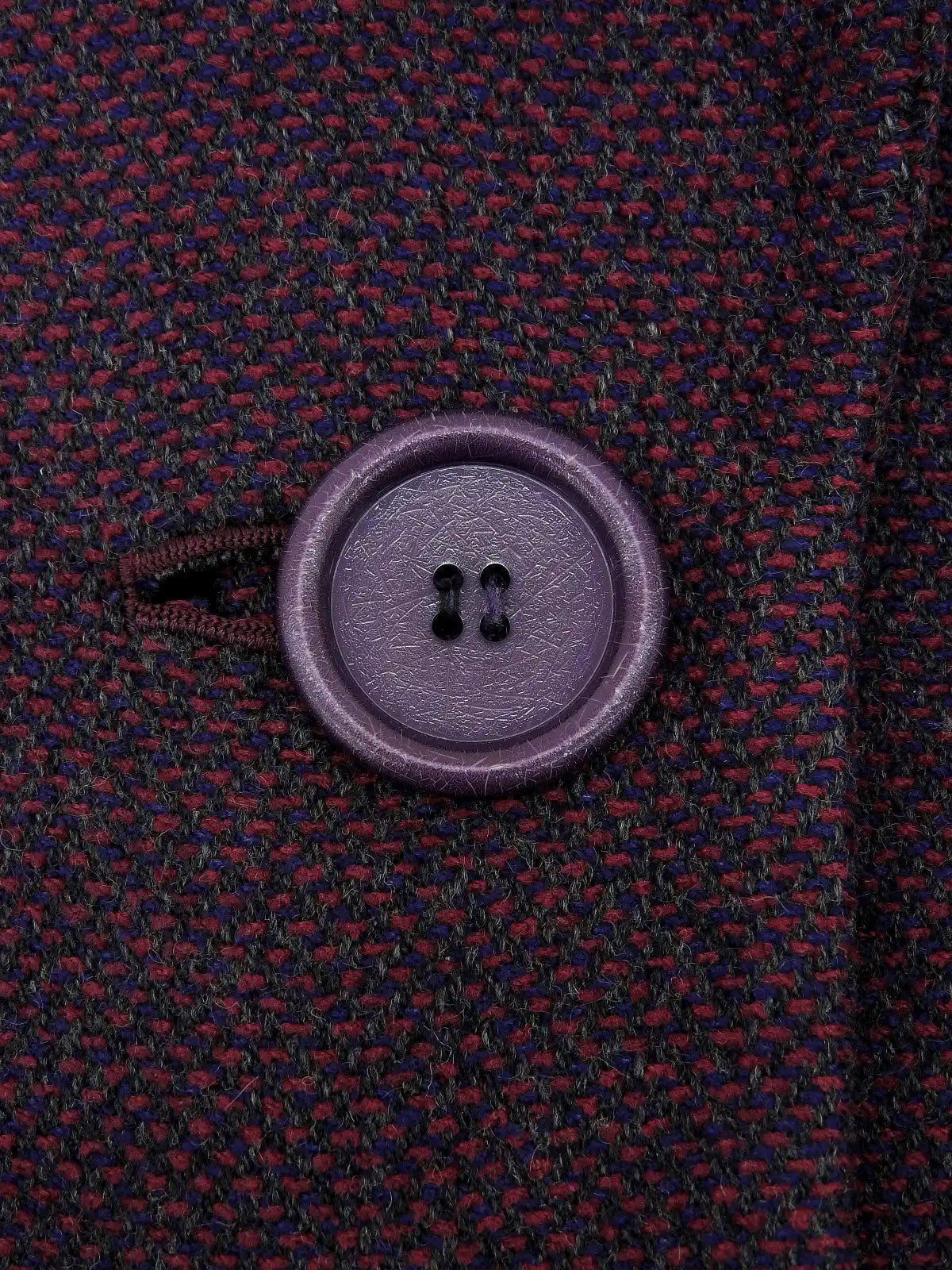 ウールエンブレムロゴ刺繍ジャケット　パープル