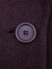 ウールエンブレムロゴ刺繍ジャケット　パープル