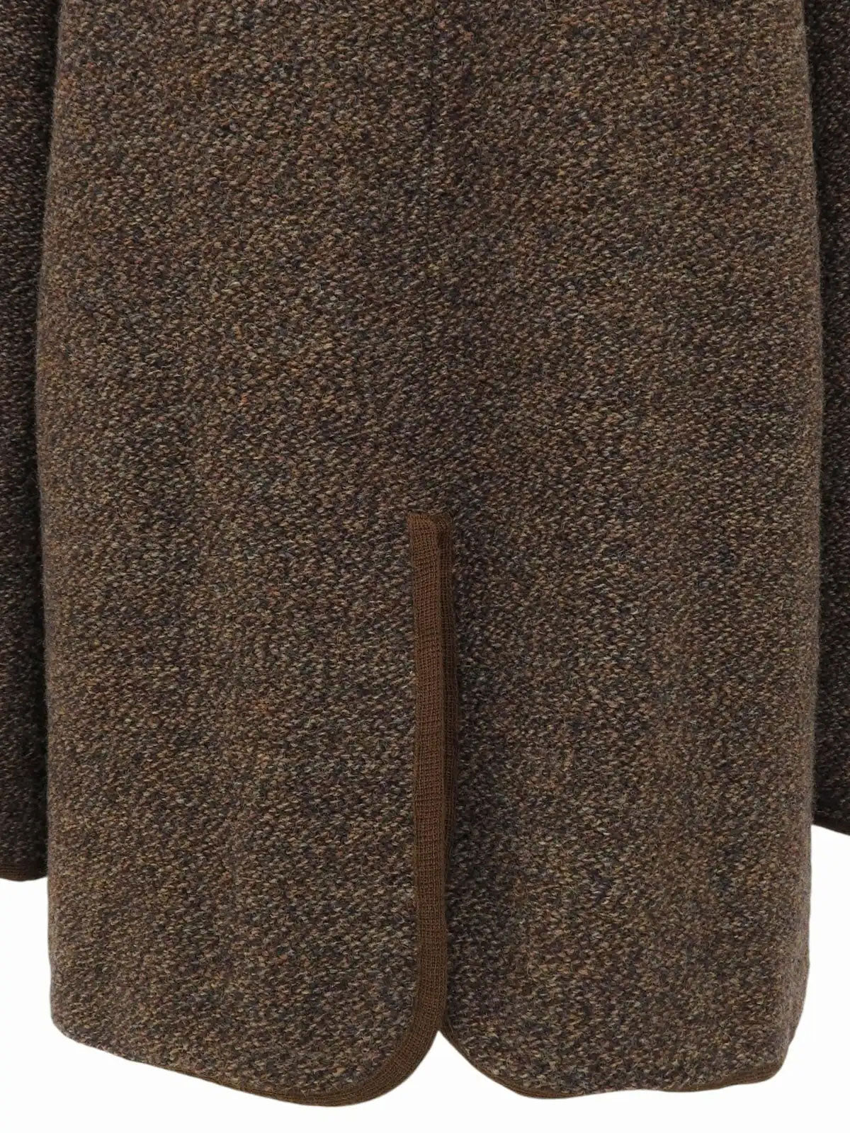 Wool logo button trim jacket in brown/multi