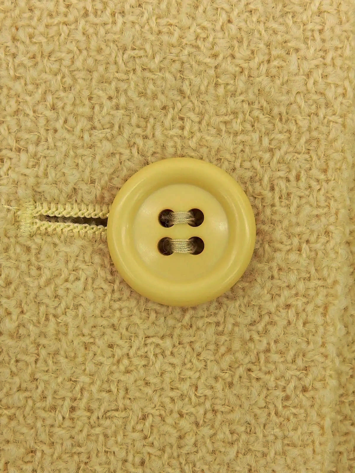 ウールショートジャケット　クリームイエロー