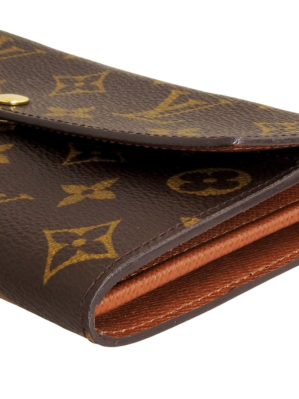 2003 Canvas Monogram Porte Monnaie Credit Brown