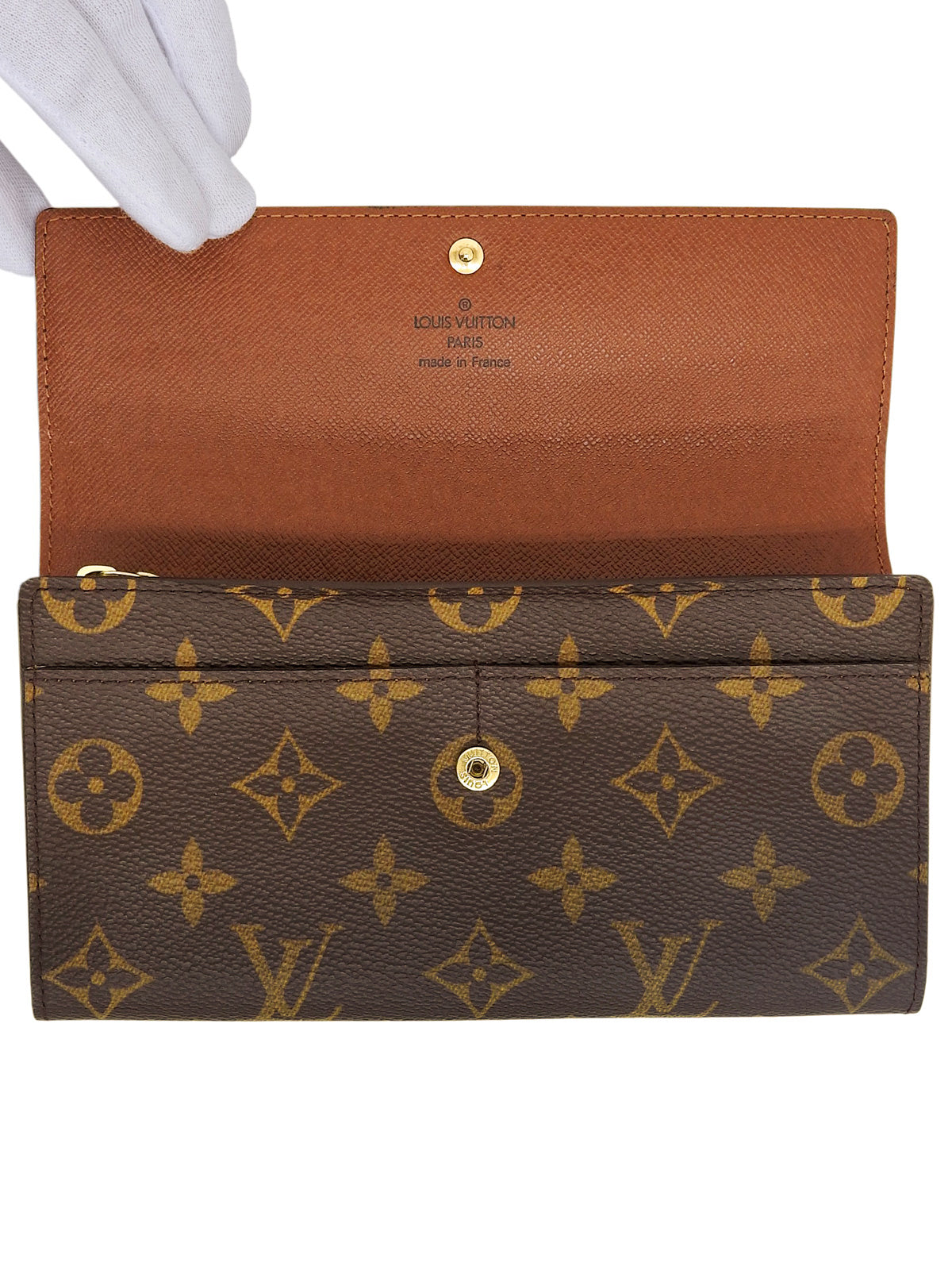 2003 Canvas Monogram Porte Monnaie Credit Brown