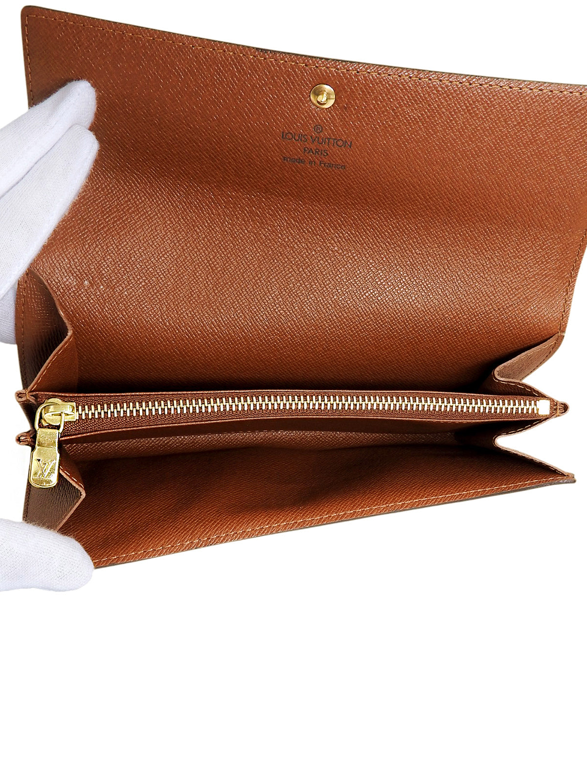 2003年製 キャンバスモノグラムポルトモネクレディ ブラウン