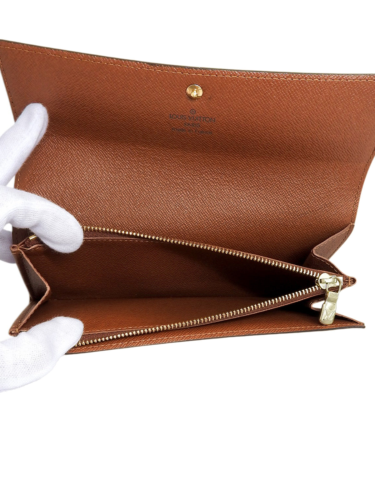 2003 Canvas Monogram Porte Monnaie Credit Brown