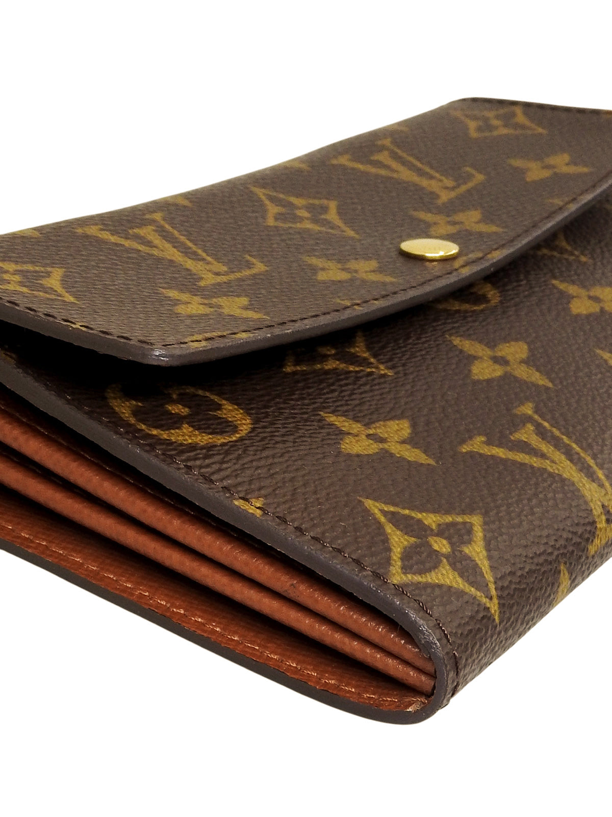2003 Canvas Monogram Porte Monnaie Credit Brown