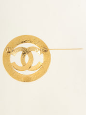1994年製 ラウンドカットアウトCCマークブローチ ゴールド