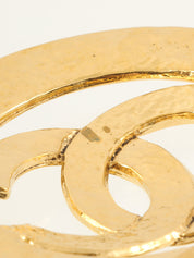 1994年製 ラウンドカットアウトCCマークブローチ ゴールド