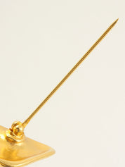 1995 Flower Motif CC Mark Brooch Gold