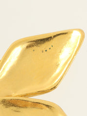 1995 Flower Motif CC Mark Brooch Gold