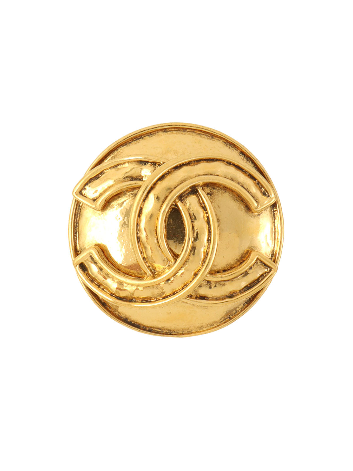 1996 CC Turn Lock Motif Brooch Silver