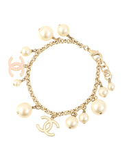 2011年頃製 CCマークパールブレスレット ゴールド/ホワイト