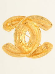 マトラッセステッチCCマークブローチ　ゴールド