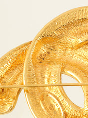 マトラッセステッチCCマークブローチ　ゴールド