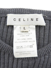 Macadam Stud Knit Top in Grey