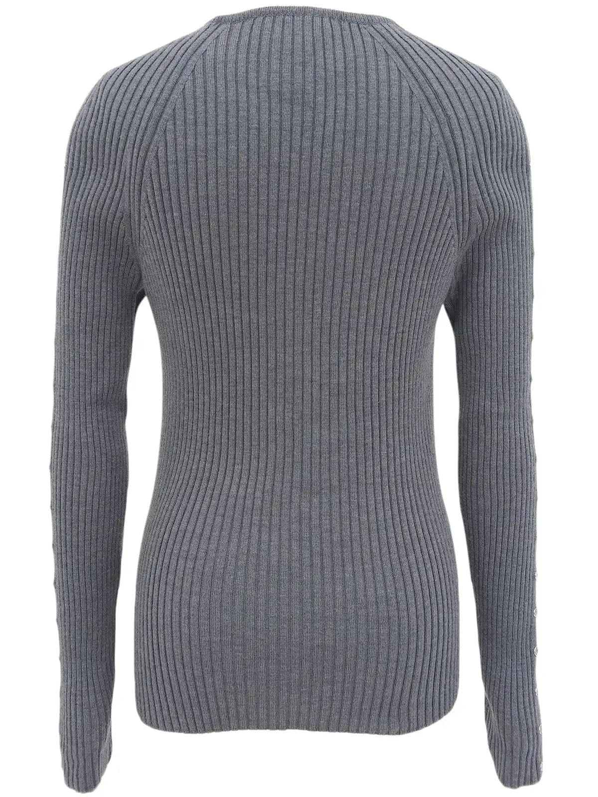 Macadam Stud Knit Top in Grey