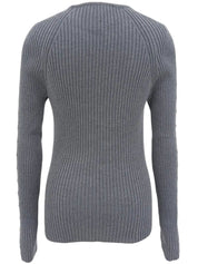 Macadam Stud Knit Top in Grey