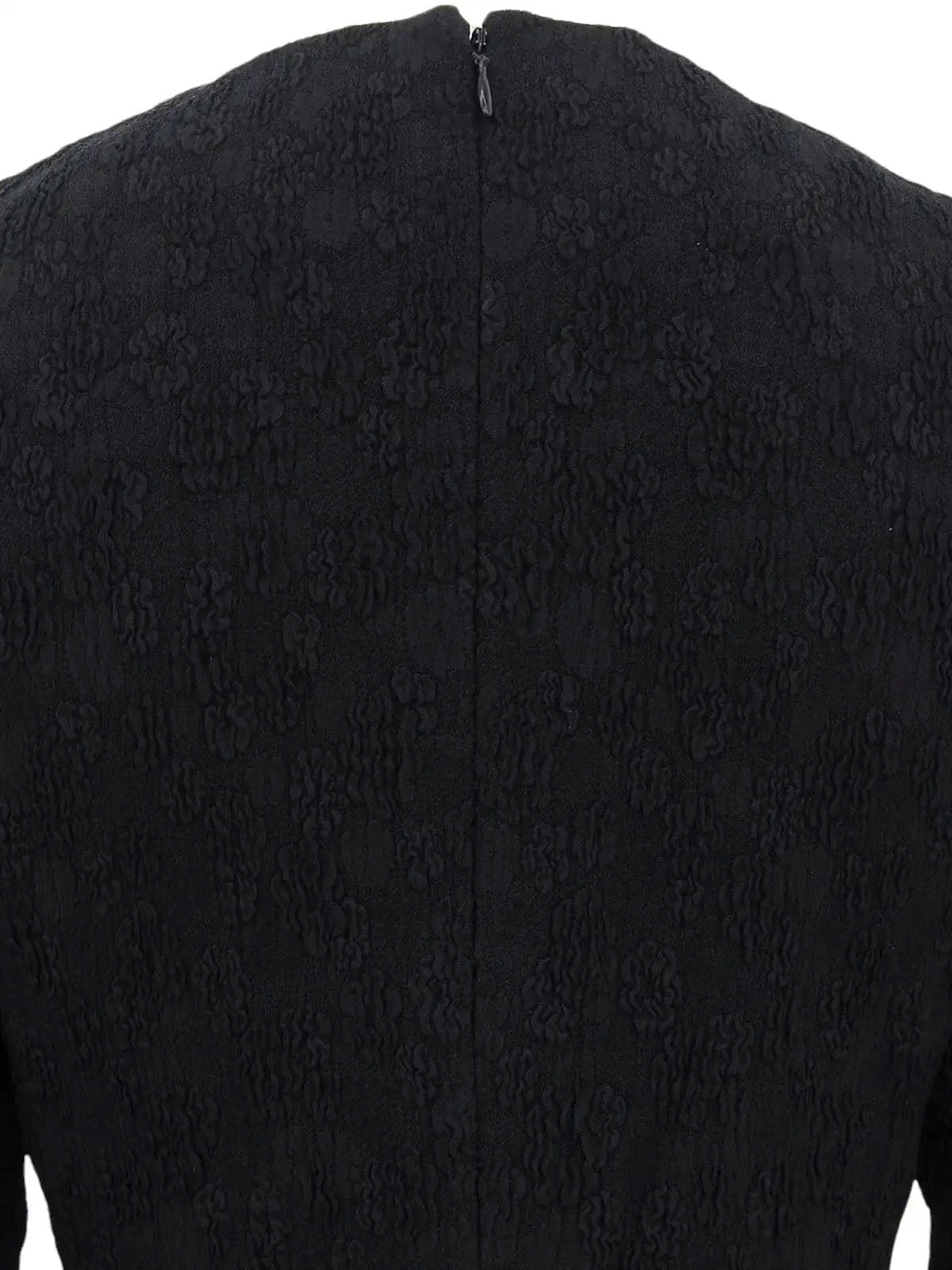 Design Pattern Long Sleeve Dress in Black