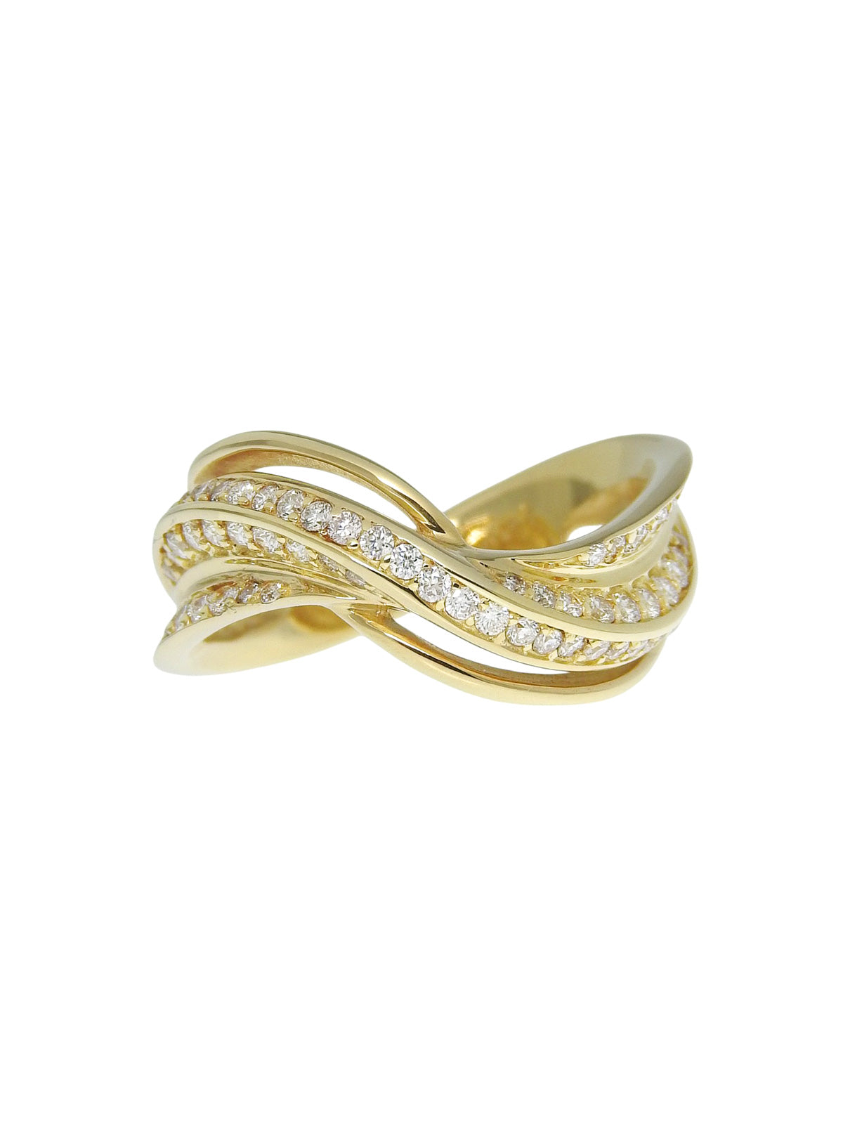 18K Gold Diamond Design Ring