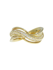 18K Gold Diamond Design Ring