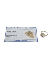 18K Rose Gold Diamond Design Ring