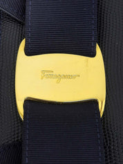 Lizard Embossed Vara Ribbon 2-Way Bag, Navy