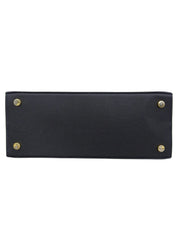 Lizard Embossed Vara Ribbon 2-Way Bag, Navy