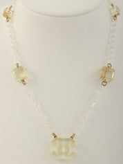 2001年製 キューブCCマークネックレス クリア/ゴールド