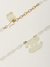 2001年製 キューブCCマークネックレス クリア/ゴールド