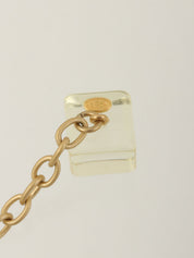 2001年製 キューブCCマークネックレス クリア/ゴールド