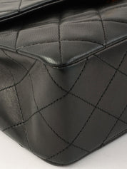 1990's Square Classic Flap Chain Bag, Black